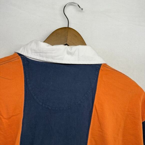 Vintage Denver Broncos Rugby Shirt Men's Large BLue Orange Embroidered Logo y2k - Picture 8 of 10